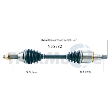 Surtrack Axle Cv Axle Shaft, Ni-8532 NI-8532